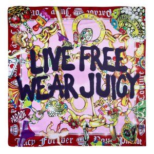 Parade x Juicy Couture Satin Silky Scarf 34" Square, Cute Crop Top + Halter Top